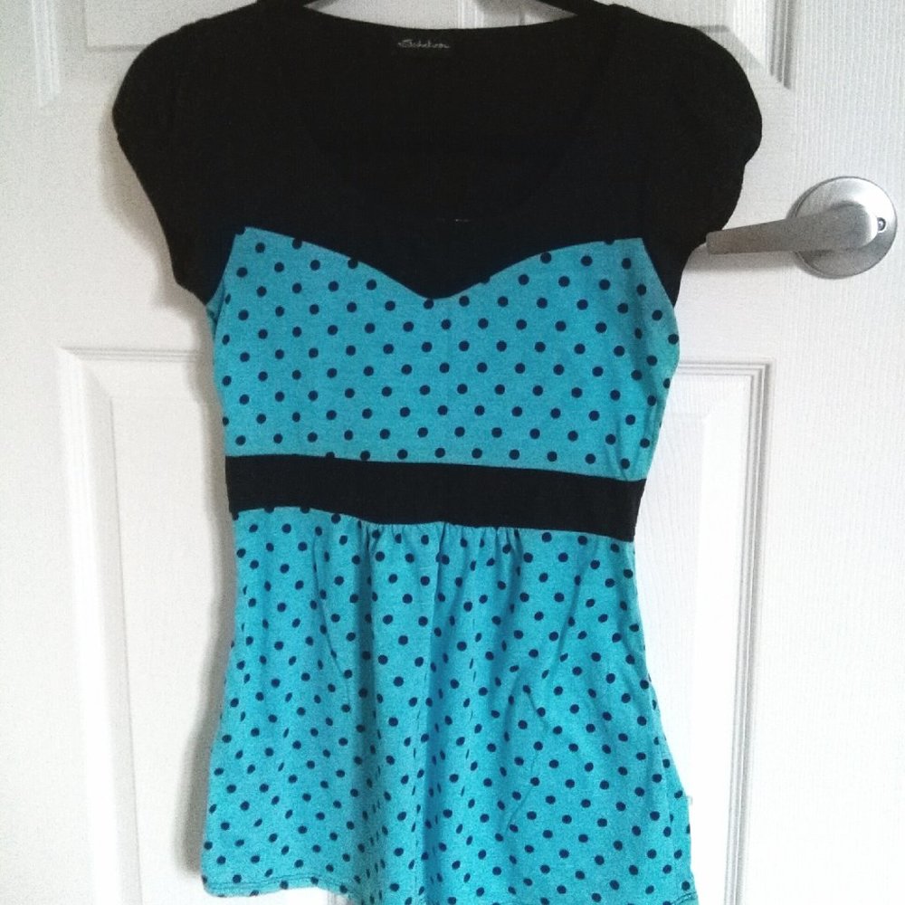 Seductions Polkadot Sweetheart Top
